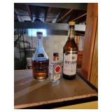 Assortment of  liqueur bottles