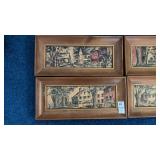 4 Small Framed House Prints