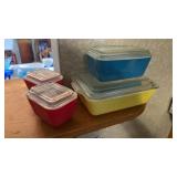 Pyrex Refrigerator Containers - primary colors