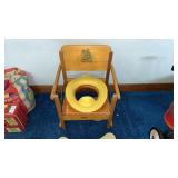 Vintage wooden potty training chair