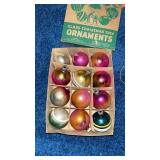 Vintage Shiny Brite Ornaments with Boxes and Tree