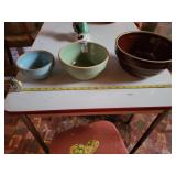 3 stoneware bowls