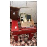 Primitive Wood Bench & Religious items