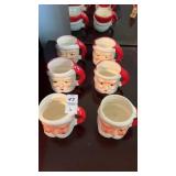 6 Santa Claus mugs made in Japan