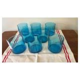 8 Aqua Water Glasses