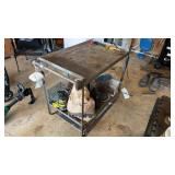 Metal Utility Cart with Contents