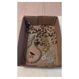 Tray Lot of Assorted Costume Jewelry Necklaces