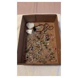 Tray Lot of Costume Necklaces, Earrings and