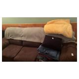 Blankets and Pillows on Couch