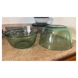 2 Anchor Ovenware Mixing Bowls