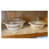 Golden Wheat Fire King Casserole Dishes