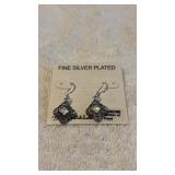 Mother Of Pearl Silver Plated Earring Set