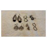 Lot of 6 .925 Sterling Silver Earrings