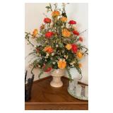 Pedestal Flower Pot with Faux Planters