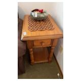 Solid Oak Accent Table NO CONTENTS