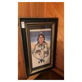 Indian Cross Stitch Framed