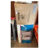 7.5ft White Flocked Vermont pine tree in box