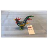 Glass Rooster Figure