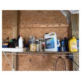 Shelf of various Oils & Fluids