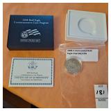 2008 -S Uncircilted Bald Eagle Clad 50C/COA,half