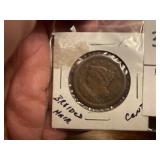 1851 braided hair cent