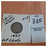 1883 Liberty V Nickel no cent MS64