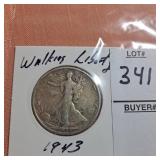 1943 Walking Liberty half dollar