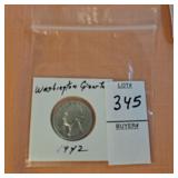 1942 Washington quarter