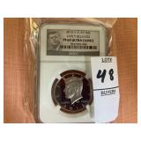 2012 - S Clad Kennedy 50C NGC PF69 UC ER