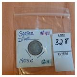 1903 O Barber dime