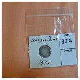 1916 Barber dime