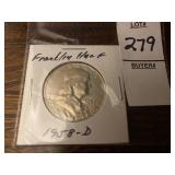 1958-D Franklin half dollar
