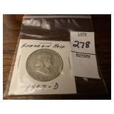 1957-D Franklin half dollar