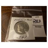 1961 Franklin half dollar