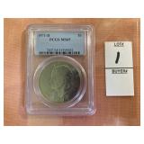 1971D Ike clad $1 PCGS  MS65