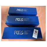 3 PGCS professional coin grading service plastic