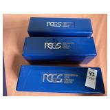 3 PGCS professional coin grading service plastic
