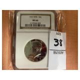 1967 Kennedy SMS Silver 50C MGC MS66