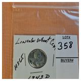 1943 D Lincoln Wheat Cent