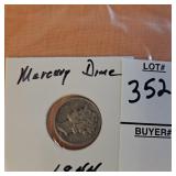1944 Mercury dime