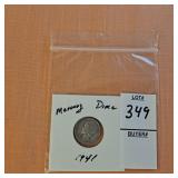 1941 Mercury dime