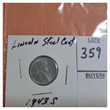 1943  S Lincoln steel cent