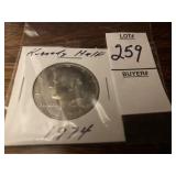 1974 Kennedy half dollar