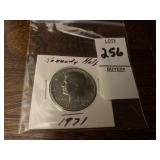 1971 Kennedy half dollar