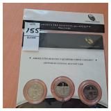 2011 ATB 3 coin set Gettysburg National Military