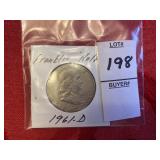 1961-D Franklin half $1