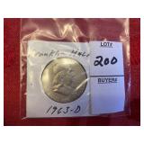 1963-D Franklin half $1