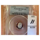 2010 ï¿½ S Silver Roosevelt 10C PCGS PR70DCAM