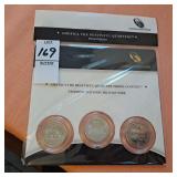 2011 ATB 3 coin set Vicksburg National Military