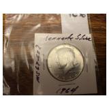 1964 Kennedy silver half dollar